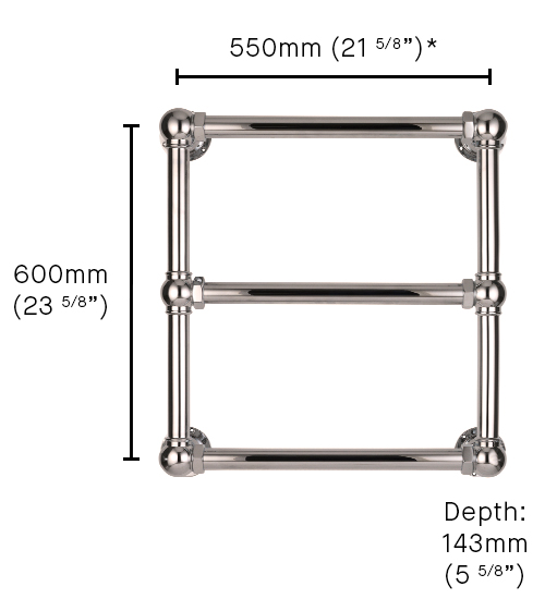 3Bar Wall Mounted Towel Rail Drummonds Bathrooms
