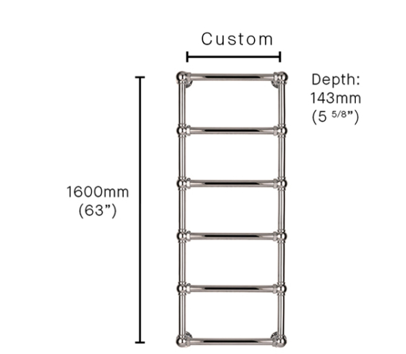 6Bar Wall Mounted Towel Rail Drummonds Bathrooms