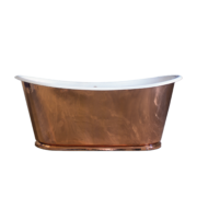 The Polished Copper Usk Bateau Cast Iron Bath Tub