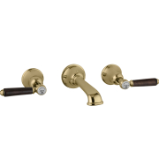 The Coll Lever 3 Hole Wall Basin Mixer