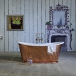The Copper Usk cast iron batea bath tub
