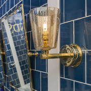 Chessleton Bathroom Light With Antique Conical Shade Bathroom Light With Antique Conical Shade