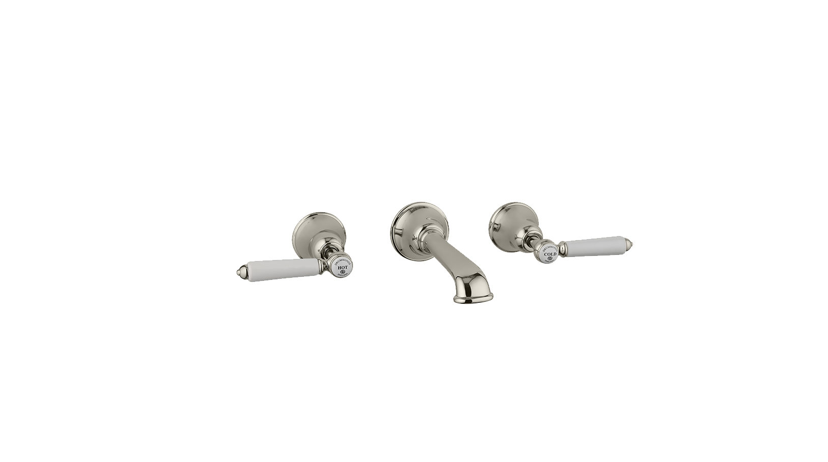 The Coll Lever 3 Hole Wall Basin Mixer