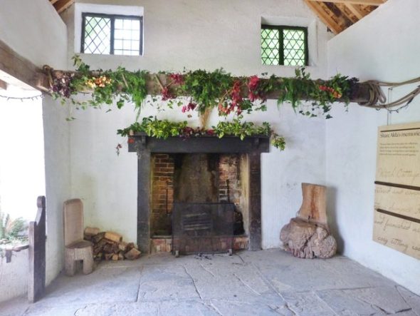 Grand fireplace for Gothic Farmhouse look