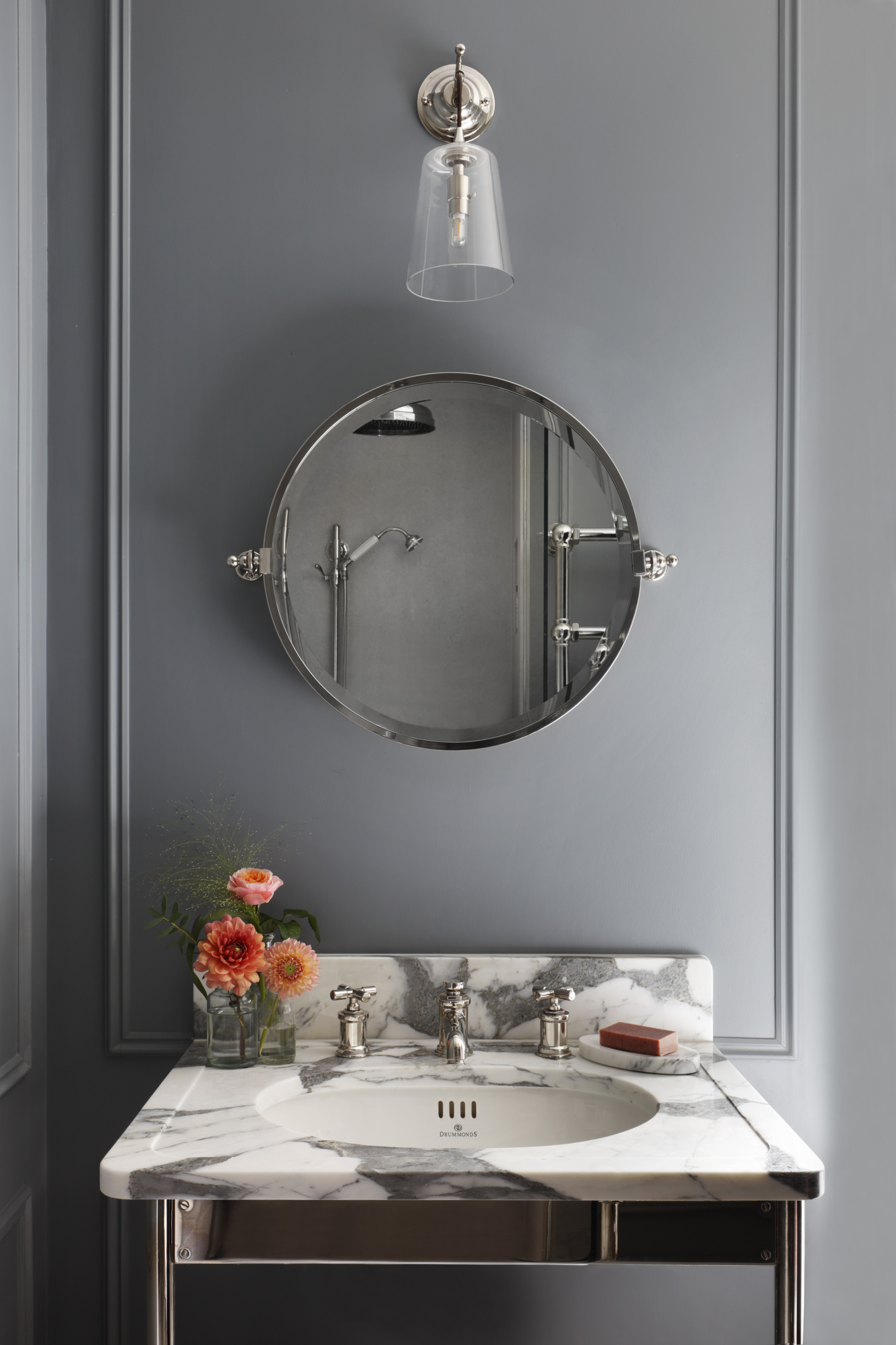 Round Tilt Mirror by Martin Brudnizki - Drummonds Bathrooms