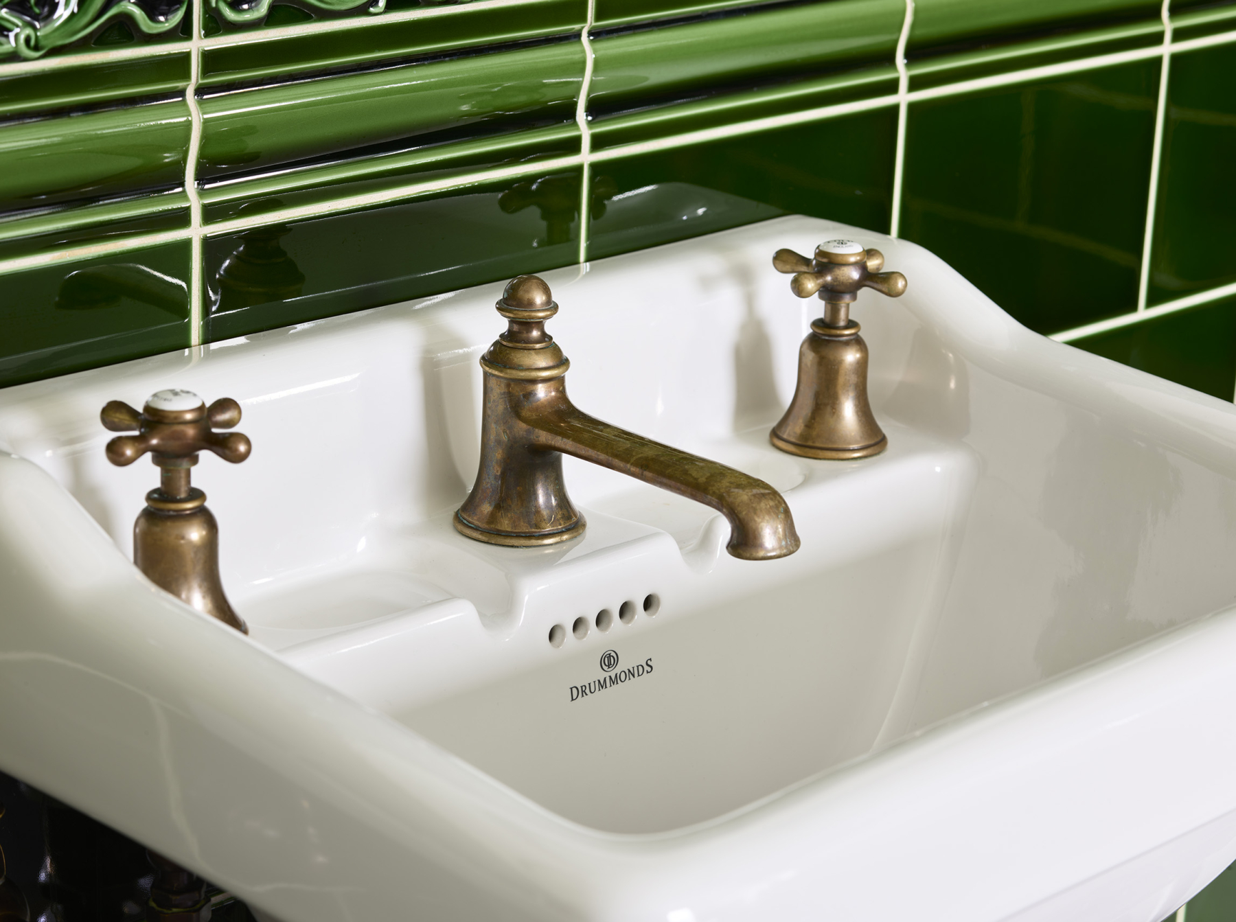 The Mull Classic 3 Hole Basin Mixer - Drummonds Bathrooms