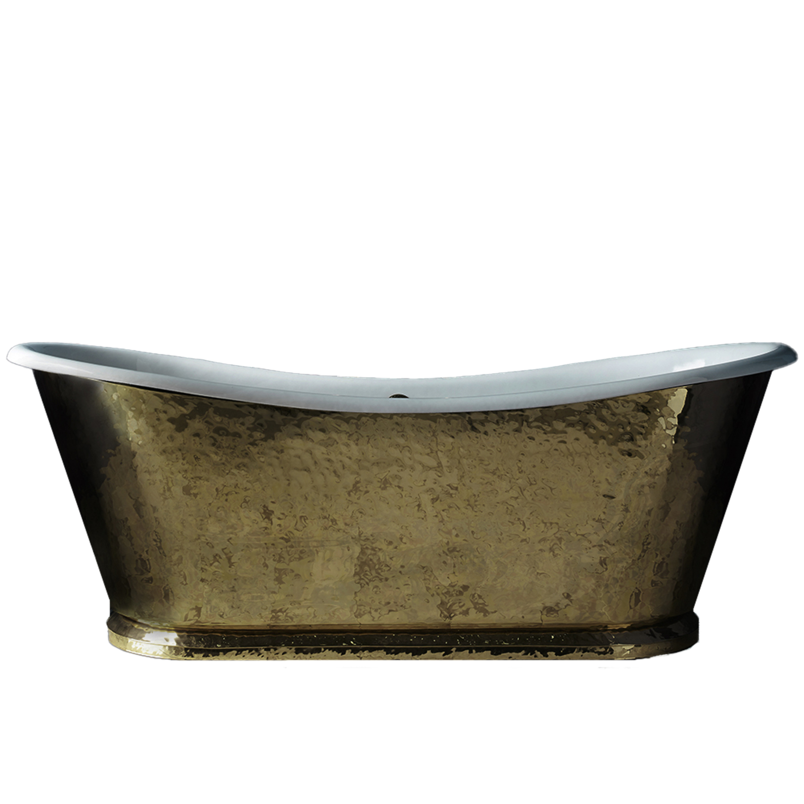 The Hammered Brass Tamar Cast Iron Bath Tub - Drummonds Bathrooms
