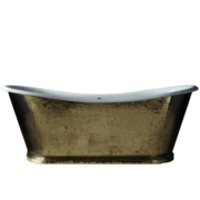 The Hammered Brass Wye Bateau Cast Iron Bath Tub