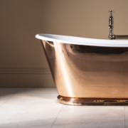 The Polished Copper Wye Bateau Cast Iron Bath Tub