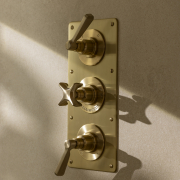 The Hudson Shower Plate Thermo & 2 x On/Off