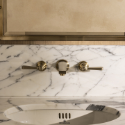 The Hudson Lever 3-Hole Wall Mounted Basin Mixer