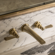 The Hudson Lever 3-Hole Wall Mounted Basin Mixer