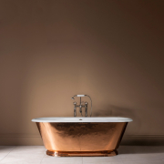 The Hammered Copper Tweed Cast Iron Skirted Bath Tub