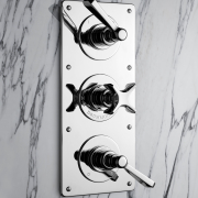 The Hudson Shower Plate Thermo & 2 x On/Off