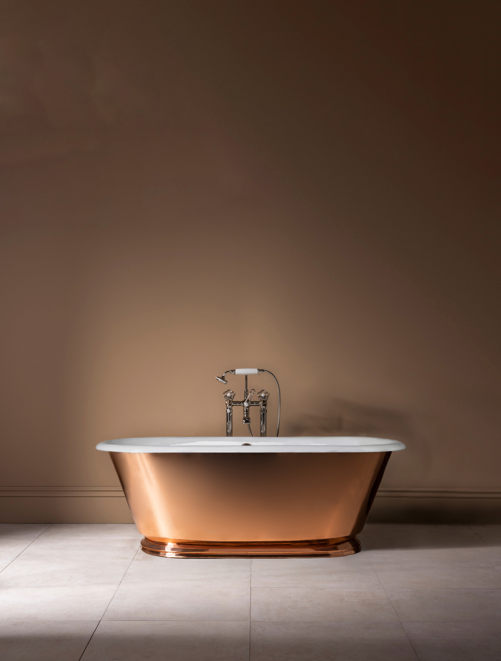 The Polished Copper Tweed Cast Iron Skirted Bath Tub