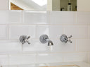 The Mull Classic 3 Hole Wall Basin Mixer Short Spout