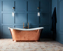 The Hammered Copper Wye Bateau Cast Iron Bath Tub