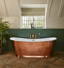 The Hammered Copper Wye Bateau Cast Iron Bath Tub
