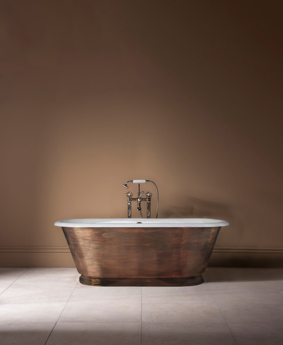 The Burnished Copper Tweed Cast Iron Skirted Bath Tub