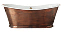 The Burnished Copper Wye Bateau Cast Iron Bath Tub