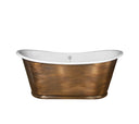 The Burnished Copper Usk Bateau Cast Iron Bath Tub