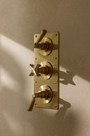 The Hudson Shower Plate Thermo & 2 x On/Off