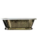 The Hammered Brass Tay Bateau Cast Iron Bath Tub