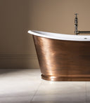 The Burnished Copper Usk Bateau Cast Iron Bath Tub