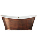 The Burnished Copper Wye Bateau Cast Iron Bath Tub