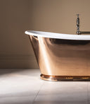 The Polished Copper Wye Bateau Cast Iron Bath Tub