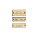 Shower Name Plates Set (Shower, Hand Shower, Bath)