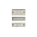 Shower Name Plates Set (Shower, Hand Shower, Bath)