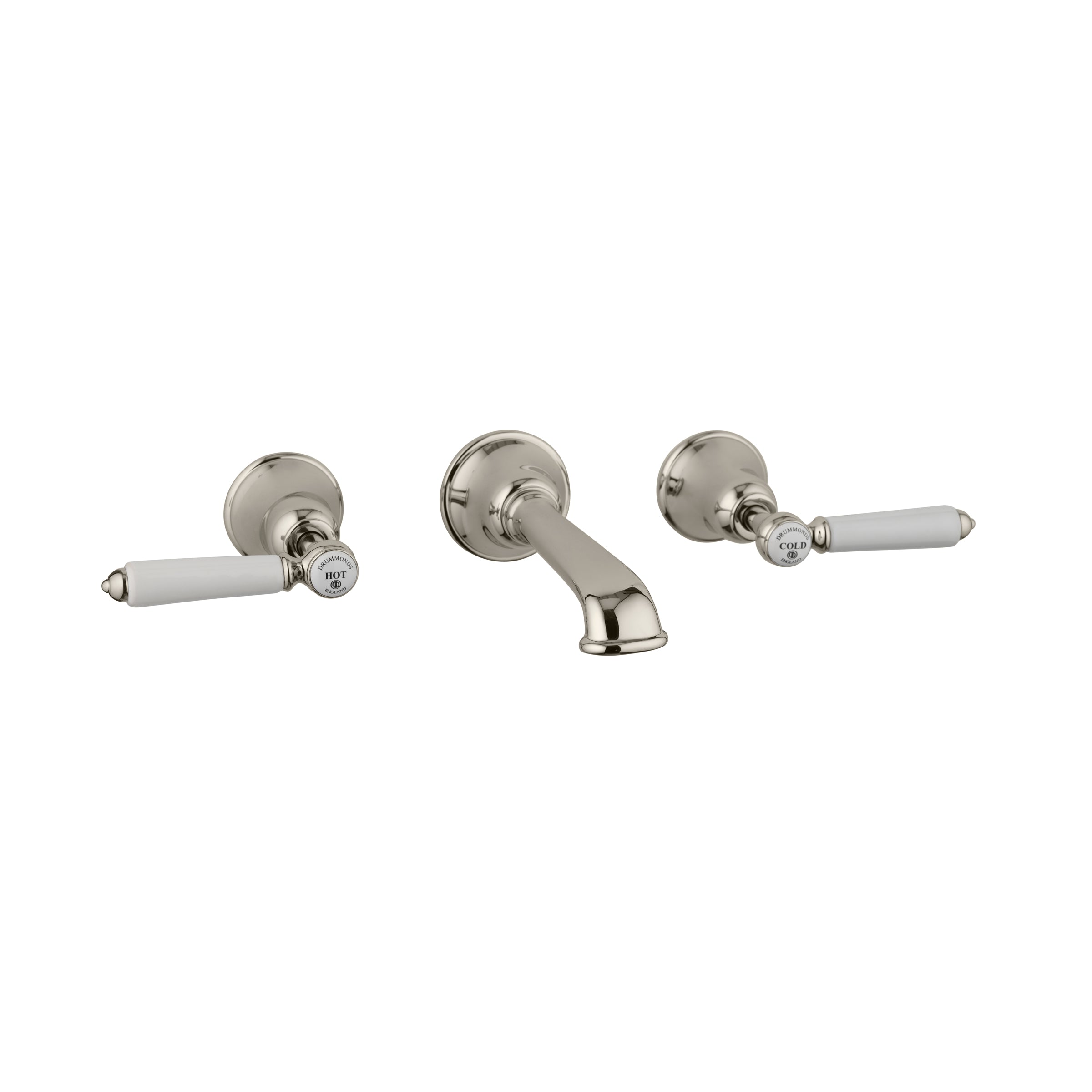 The Coll Lever 3 Hole Wall Mounted Basin Mixer
