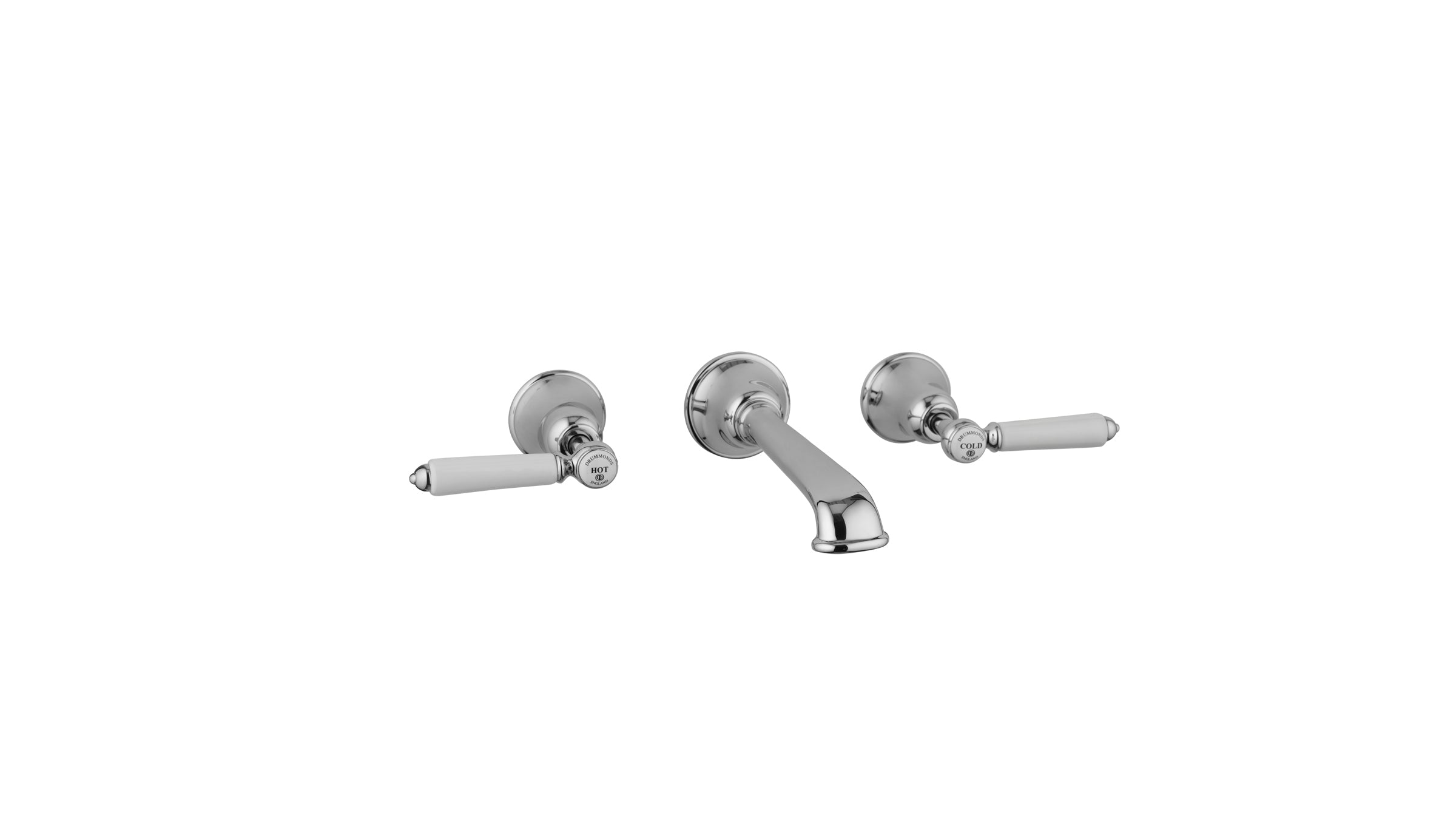 The Coll Lever 3 Hole Wall Mounted Basin Mixer