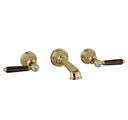The Coll Lever 3 Hole Wall Basin Mixer Short Spout