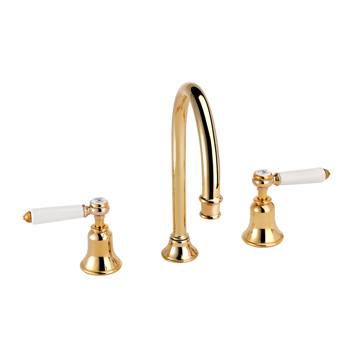 The Coll 3 Hole Basin Mixer with Swan Neck Spout