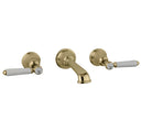 The Coll Lever 3 Hole Wall Basin Mixer Short Spout