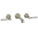 The Coll Lever 3 Hole Wall Basin Mixer Short Spout