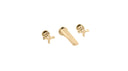The Hudson X-Head 3-Hole Wall Mounted Basin Mixer