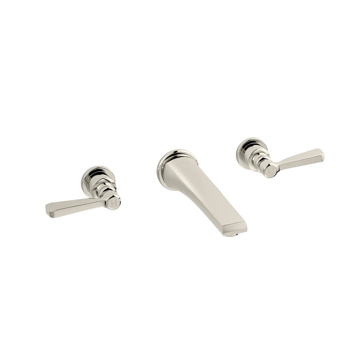 The Hudson Lever 3-Hole Wall Mounted Basin Mixer