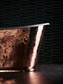 The Hammered Copper Usk Bateau Cast Iron Bath Tub