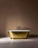The Hammered Brass Tweed Cast Iron Skirted Bath Tub