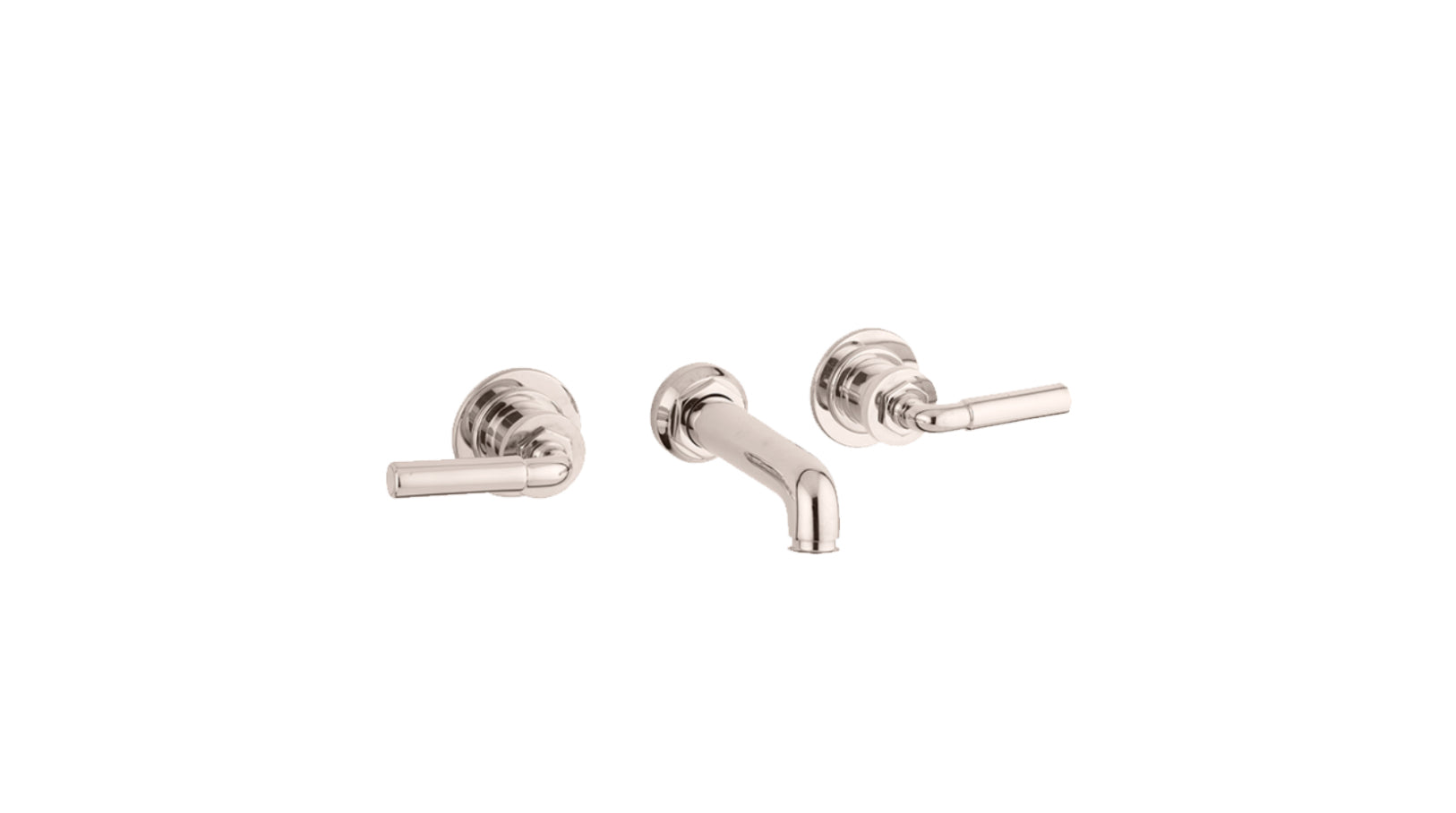 The Bestwood Lever 3 Hole Wall Basin Mixer Short Spout