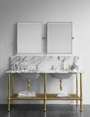 The Double Crake Stand in brass finish