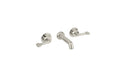 The Leawood Lever 3 Hole Wall Basin Mixer Short Spout