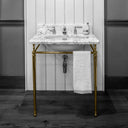 Single Locky Basin Stand in brass finish